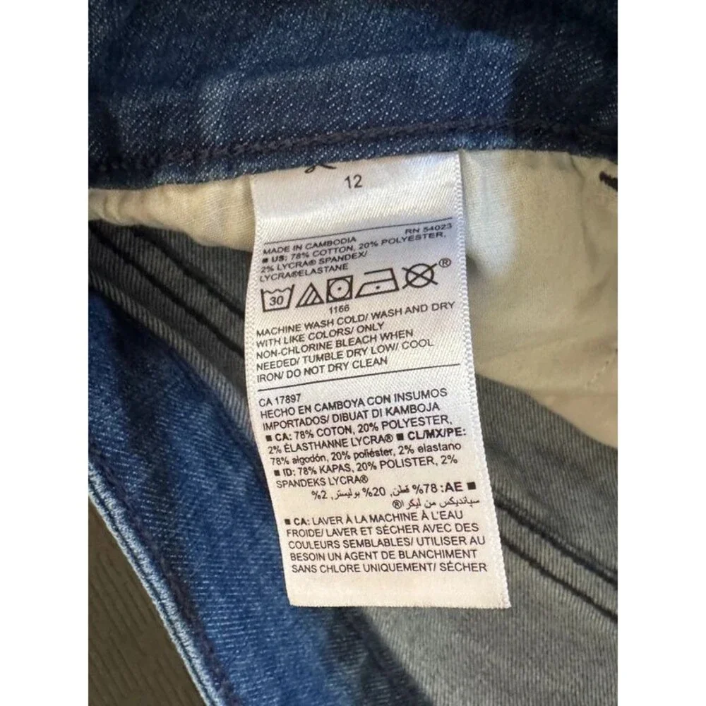 Old Navy Womens Super Skinny Mid Rise Jeans Med Wash Size 12